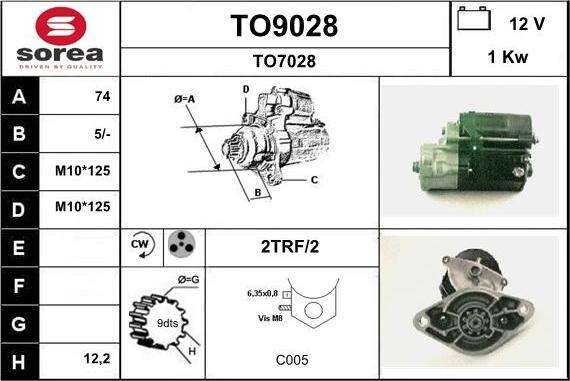SNRA TO9028 - Starter car-mod.net