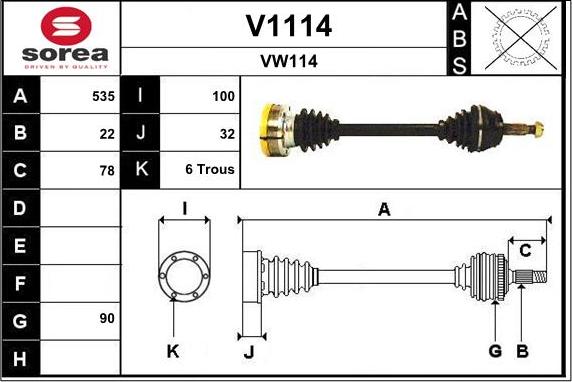 SNRA V1114 - Drive Shaft car-mod.net