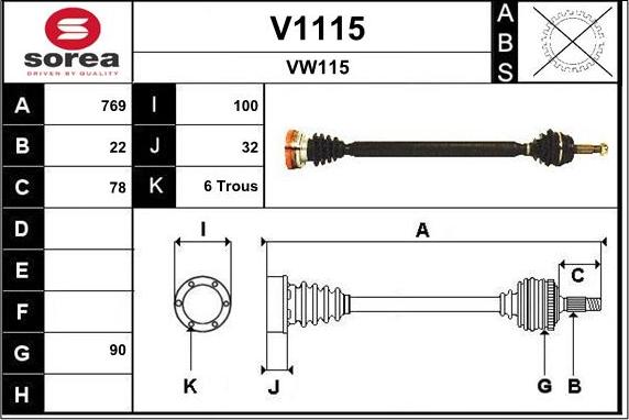 SNRA V1115 - Drive Shaft car-mod.net