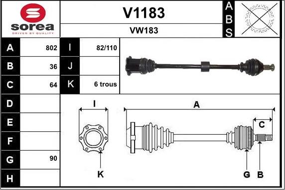 SNRA V1183 - Drive Shaft car-mod.net