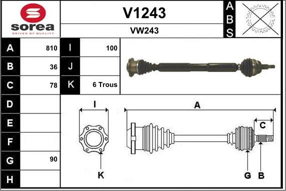 SNRA V1243 - Drive Shaft car-mod.net