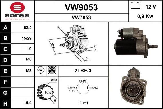 SNRA VW9053 - Starter car-mod.net