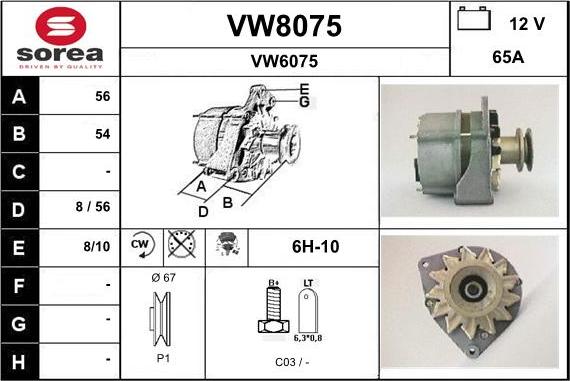 SNRA VW8075 - Alternator car-mod.net