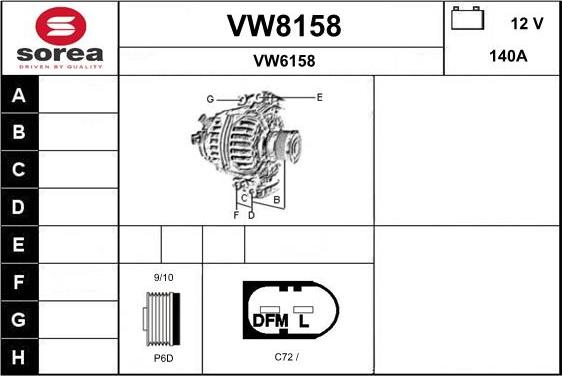 SNRA VW8158 - Alternator car-mod.net