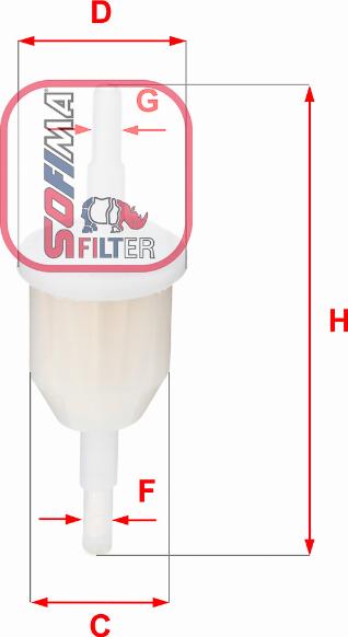 Sofima S 9000 B - Fuel filter car-mod.net