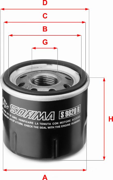 Sofima S 9820 R - Oil Filter car-mod.net