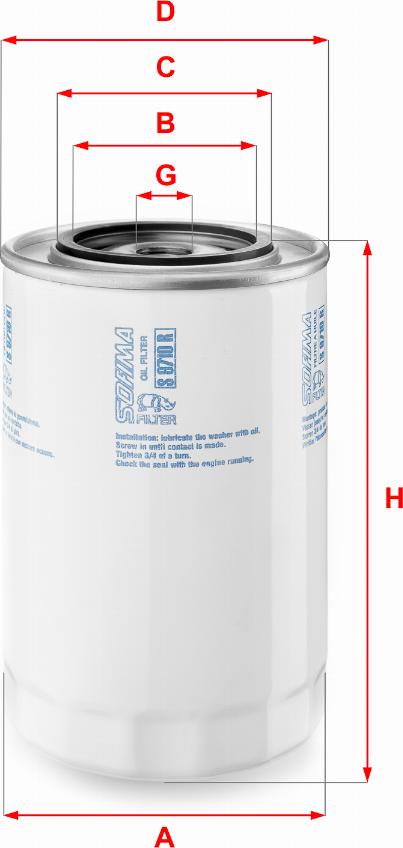 Sofima S 9710 R - Oil Filter car-mod.net