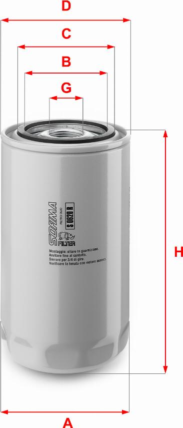 Sofima S 0620 R - Oil Filter car-mod.net