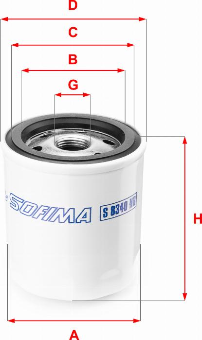 Sofima S 8340 NR - Fuel filter car-mod.net