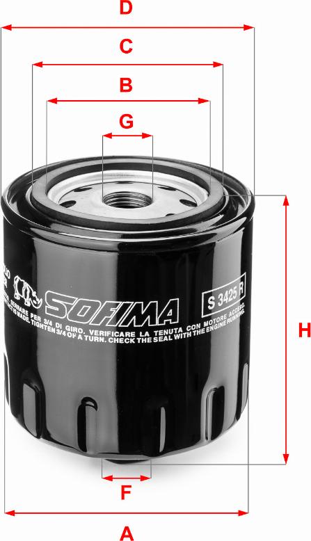Sofima S 3425 R - Oil Filter car-mod.net