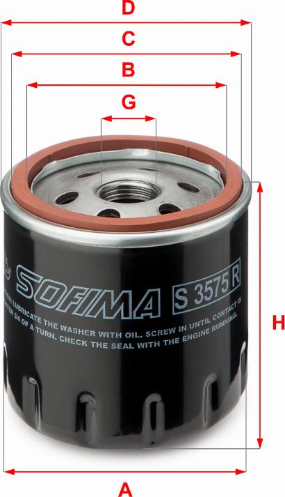 Sofima S 3575 R - Oil Filter car-mod.net