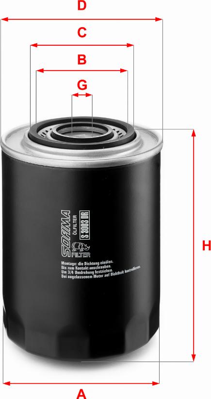 Sofima S 3003 DR - Oil Filter car-mod.net