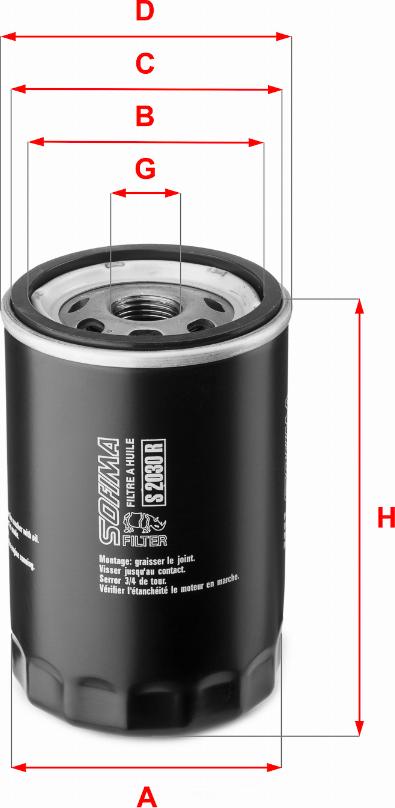 Sofima S 2030 R - Oil Filter car-mod.net