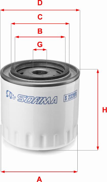 Sofima S 2329 R - Oil Filter car-mod.net