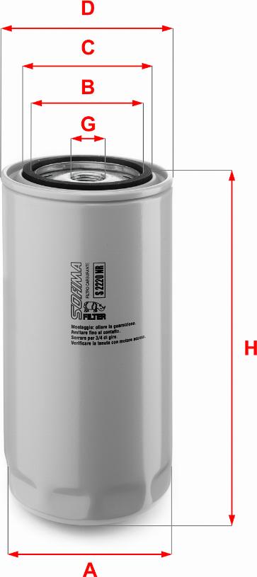 Sofima S 2220 NR - Fuel filter car-mod.net