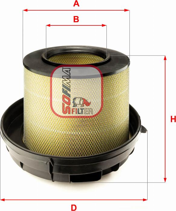 Sofima S 7639 A - Engine Air Filter car-mod.net
