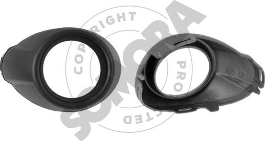 Somora 093826LD - Frame, fog light car-mod.net