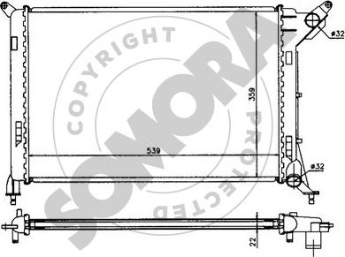 Somora 040040 - Radiator, engine cooling car-mod.net
