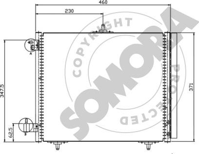 Somora 050460 - Condenser, air conditioning car-mod.net