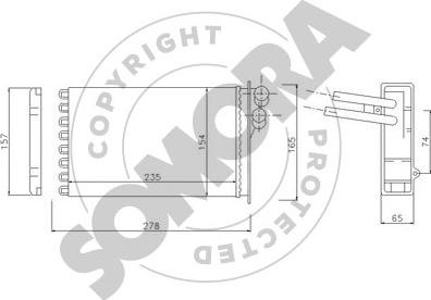 Somora 021350 - Heat Exchanger, interior heating car-mod.net