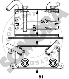 Somora 354166 - Oil Cooler, automatic transmission car-mod.net