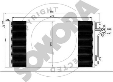 Somora 354160 - Condenser, air conditioning car-mod.net