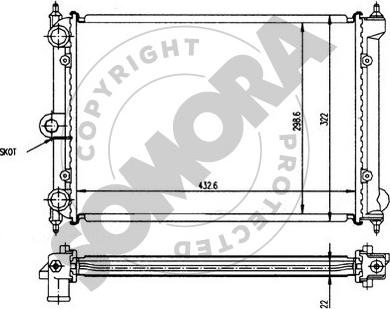 Somora 355140 - Radiator, engine cooling car-mod.net