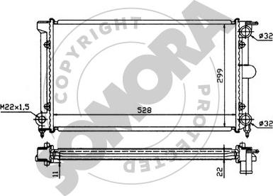 Somora 350541 - Radiator, engine cooling car-mod.net