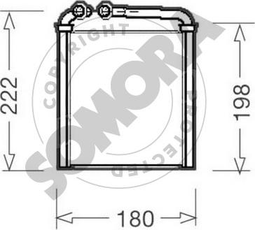 Somora 351050A - Heat Exchanger, interior heating car-mod.net