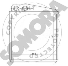 Somora 351050 - Heat Exchanger, interior heating car-mod.net
