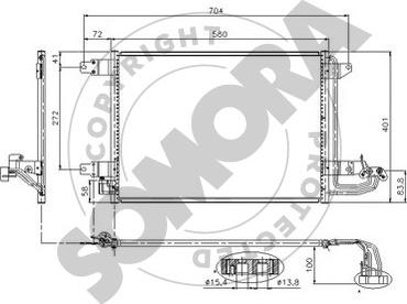 Somora 351060 - Condenser, air conditioning car-mod.net
