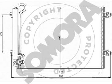 Somora 352460 - Condenser, air conditioning car-mod.net