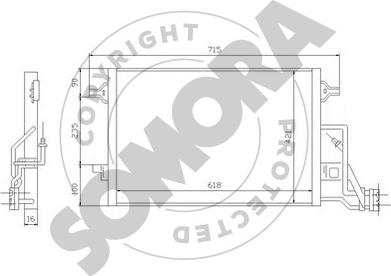Somora 352360 - Condenser, air conditioning car-mod.net
