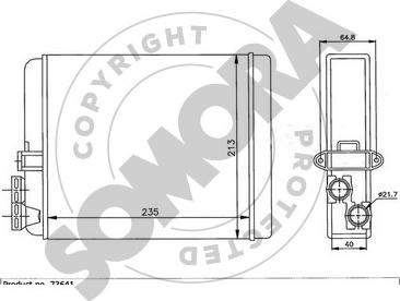 Somora 363350 - Heat Exchanger, interior heating car-mod.net