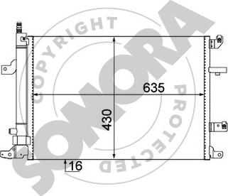 Somora 363360A - Condenser, air conditioning car-mod.net