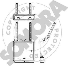 Somora 210250 - Heat Exchanger, interior heating car-mod.net