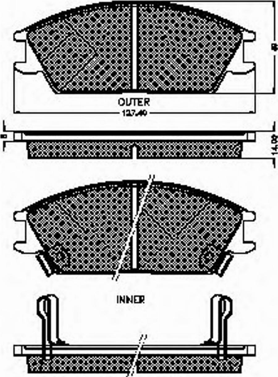 Spidan 30988 - Brake Pad Set, disc brake car-mod.net