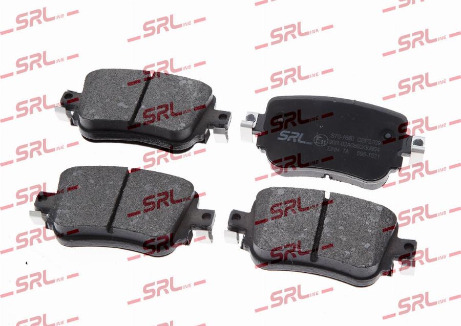 SRLine S70-1680 - Brake Pad Set, disc brake car-mod.net
