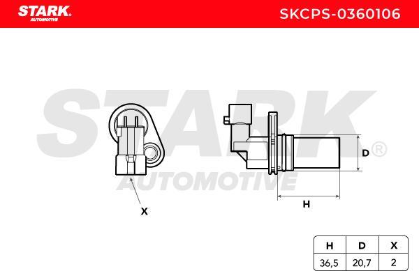 Stark SKCPS-0360106 - Crankshaft position sensor, RPM car-mod.net
