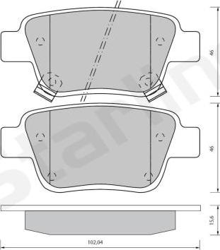 4U Autoparts 37754TY - Brake Pad Set, disc brake car-mod.net