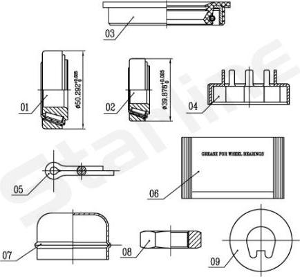 Starline LO 00529 - Bearing Kit, wheel hub car-mod.net