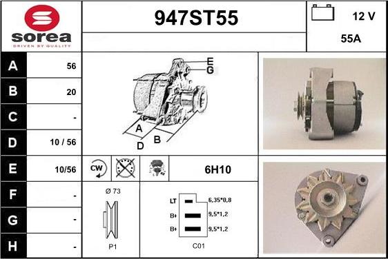 STARTCAR 947ST55 - Alternator car-mod.net