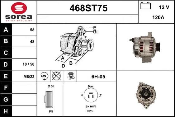 STARTCAR 468ST75 - Alternator car-mod.net