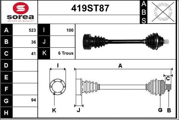 STARTCAR 419ST87 - Drive Shaft car-mod.net
