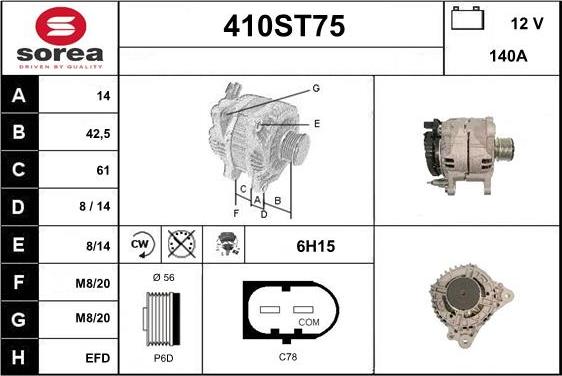 STARTCAR 410ST75 - Alternator car-mod.net