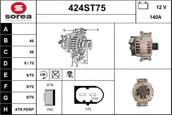 STARTCAR 424ST75 - Alternator car-mod.net