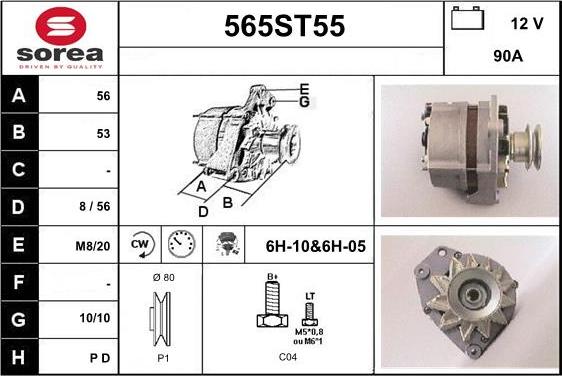 STARTCAR 565ST55 - Alternator car-mod.net