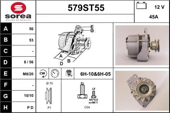 STARTCAR 579ST55 - Alternator car-mod.net