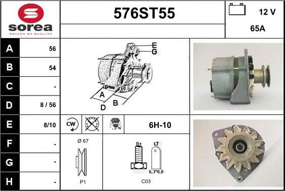 STARTCAR 576ST55 - Alternator car-mod.net