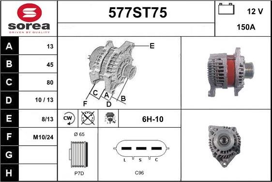 STARTCAR 577ST75 - Alternator car-mod.net